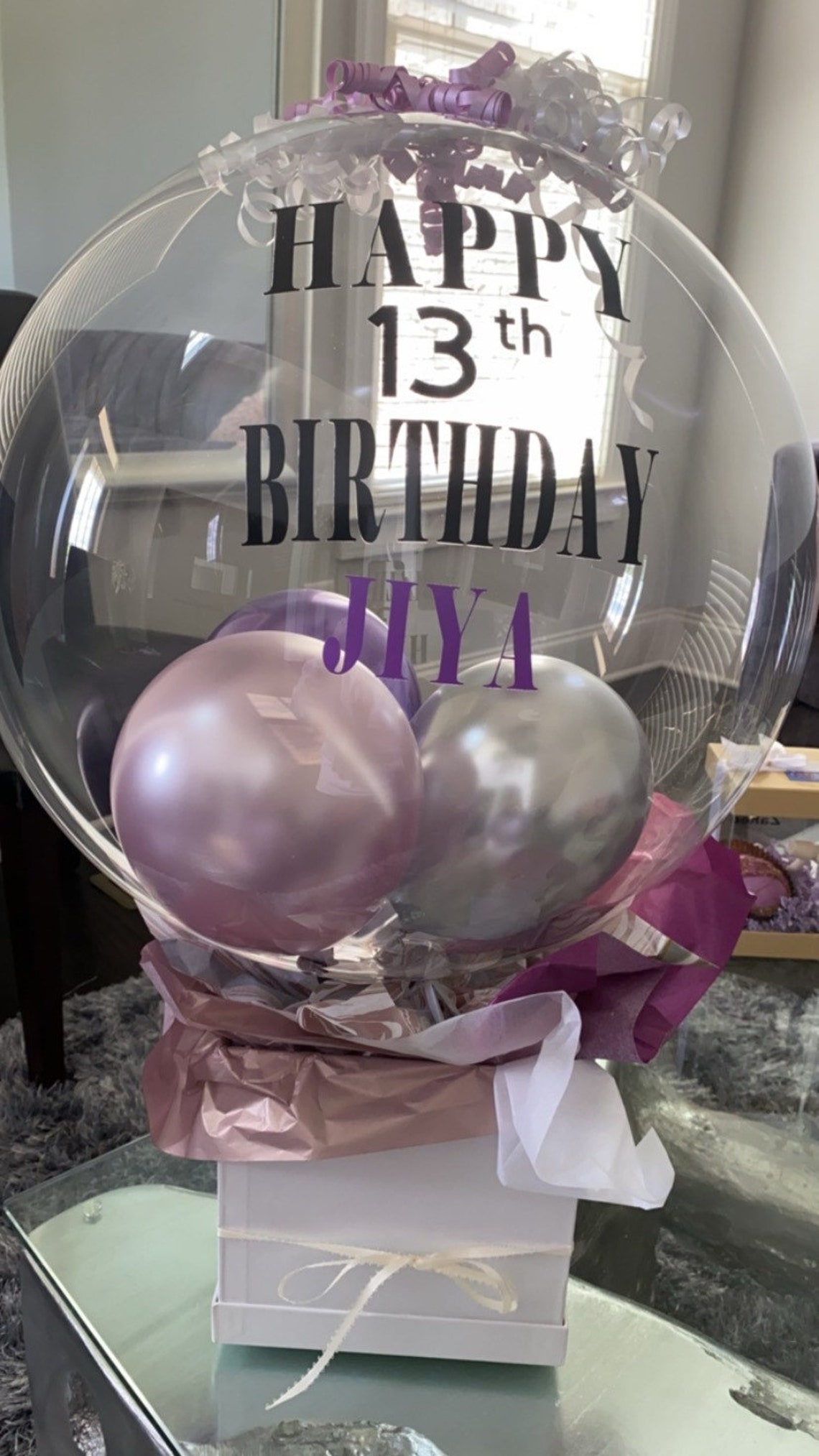 Personalized Balloon Baskets Birthday Gifts Wedding Gifts Etsy