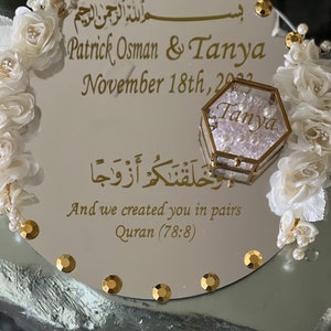 Ring Tray Wedding Ring Tray Nikkah Tray Nikkah Gifts Muslim Wedding ...