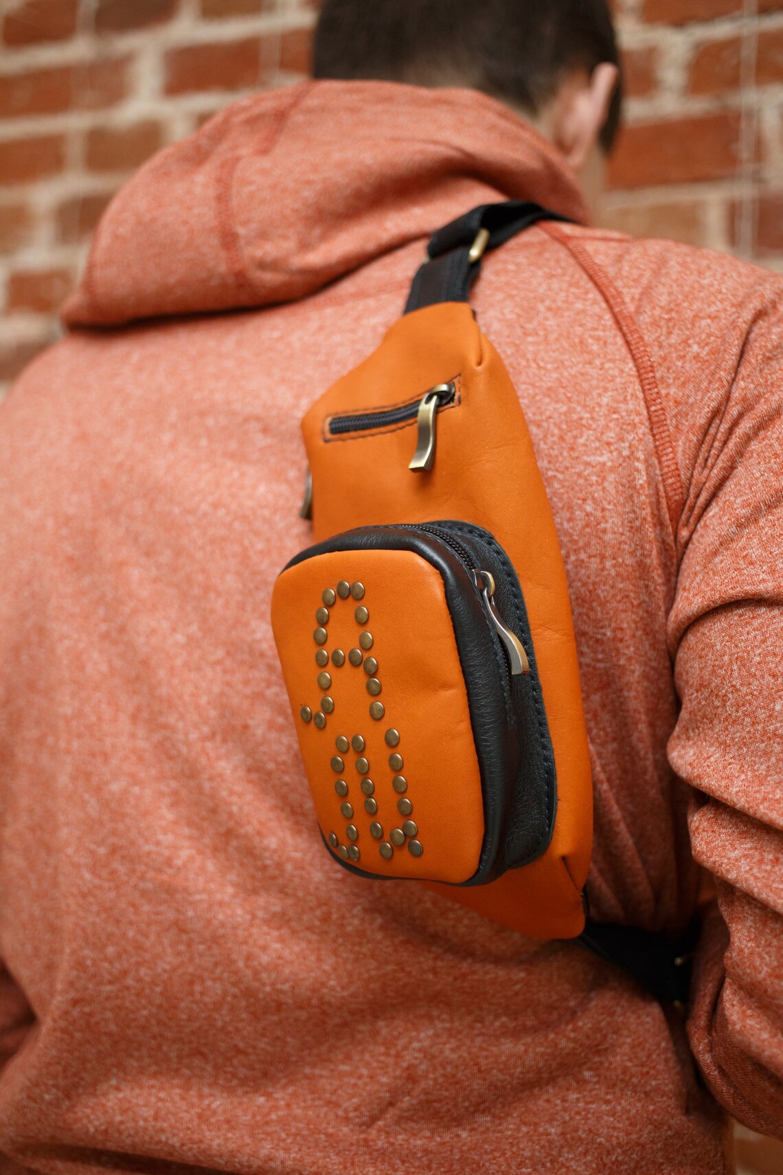 Men's Fanny pack red Fanny pack leather Fanny pack Etsy