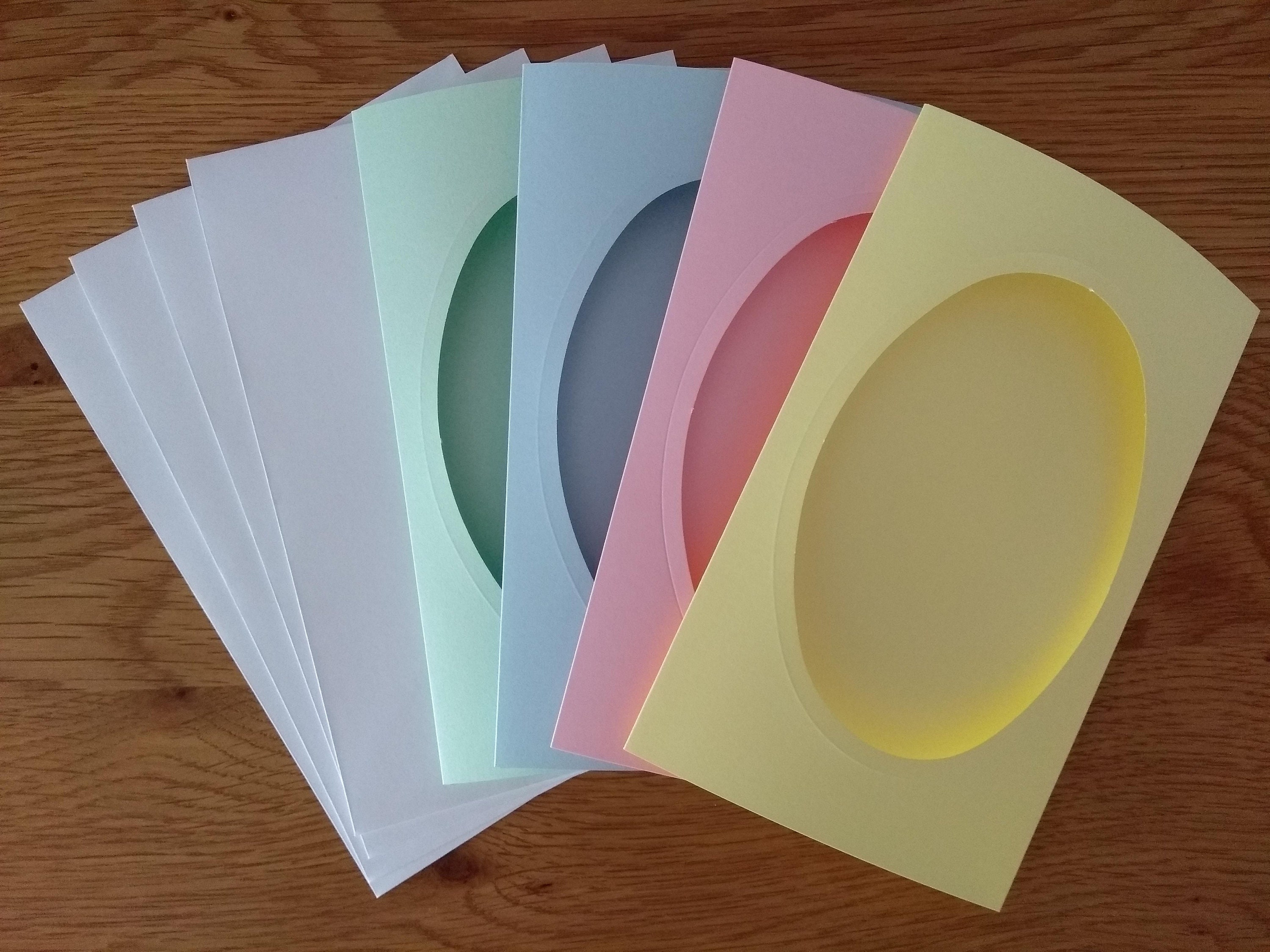 Oval Aperture TriFold Cards with Envelopes Pastel Blue Etsy Oval Aperture TriFold Cards with Envelopes Pastel Blue Etsy