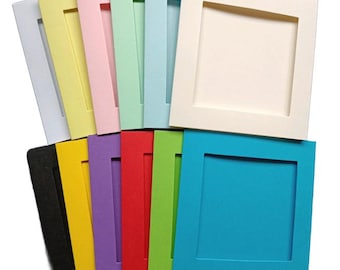 4" 10.5cm Square Tri-Fold Card Blanks 2.9" 7.3cm Square Aperture: 5 Pack 19 Colours