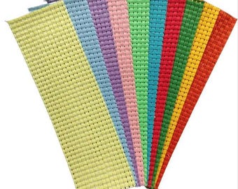 Binca Bookmark Blanks: Cross Stitch Fabric 19.5cm x 5.75cm, Choice of Colours or Mixes