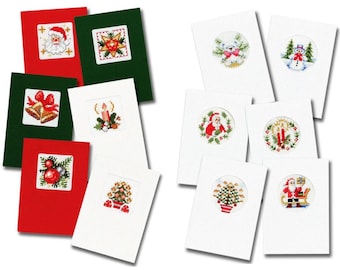 Christmas Card Counted Cross Stitch Kit 6 Pack: Bumper Pack of Festive Designs