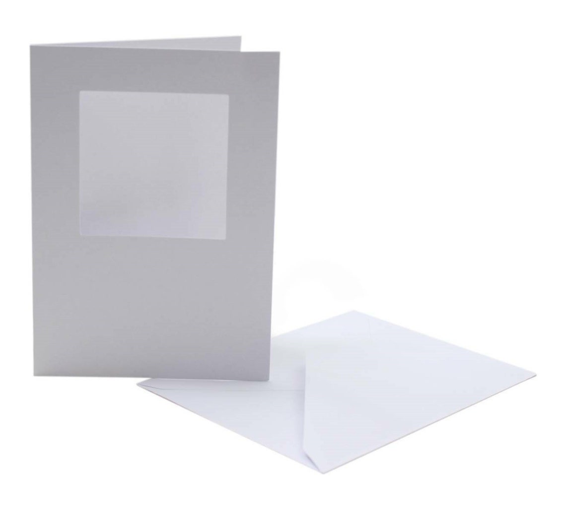 5 Pack A6 Square Aperture Trifold White Cards & C6 Envelopes Etsy UK
