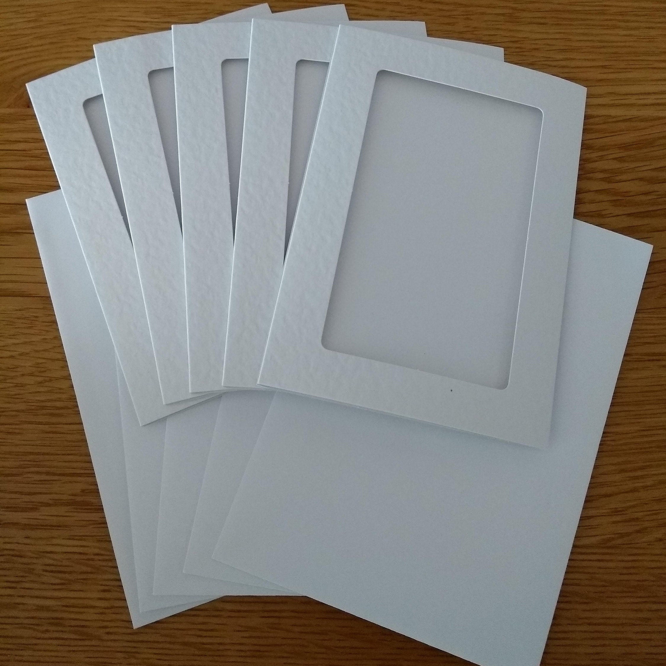 5 Pack A6 Rectangle Aperture Trifold White Cards & C6 Etsy UK