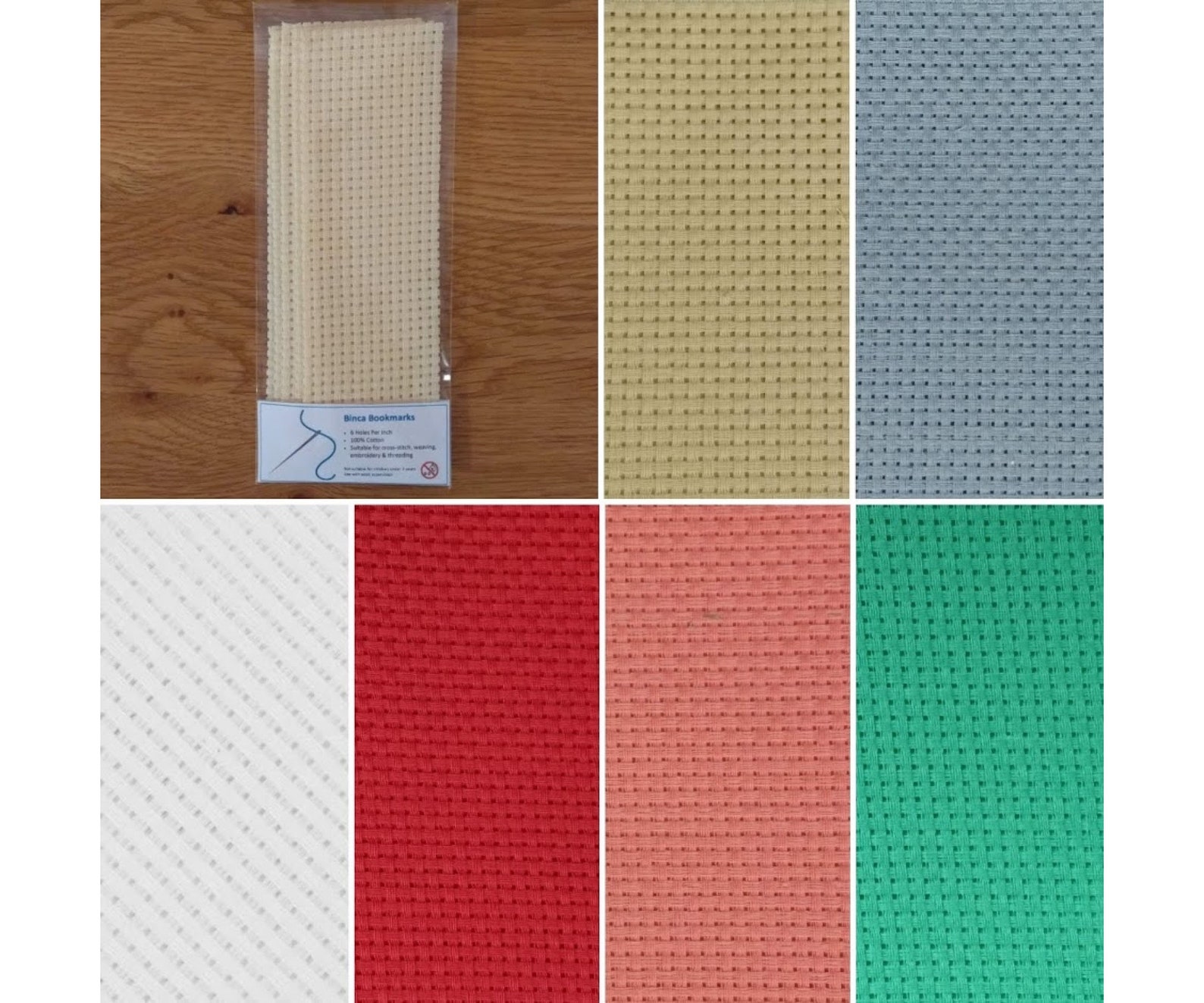 Binca 20cm Bookmark Blanks 6 Count Cross Stitch Needlework Etsy