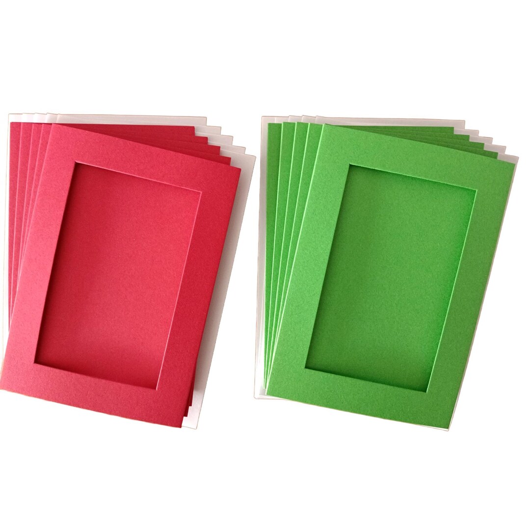 A6 6x4" Tri-fold Card Blanks With 4.4x2.6" Rectangle Aperture: 5 Pack ...