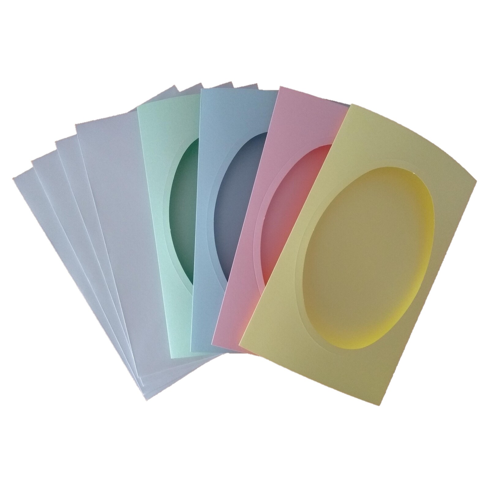 Oval Aperture TriFold Cards with Envelopes Pastel Blue Etsy Oval Aperture TriFold Cards with Envelopes Pastel Blue Etsy