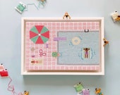 Pool Party Cross Stitch Pattern ( Digital Format - PDF )