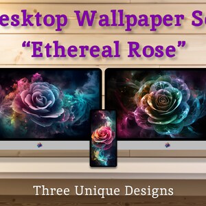 Ethereal Floral Design - Arte minimalista astratta pastello come sfondi per desktop per Mac, Windows, iPhone e schermi Android