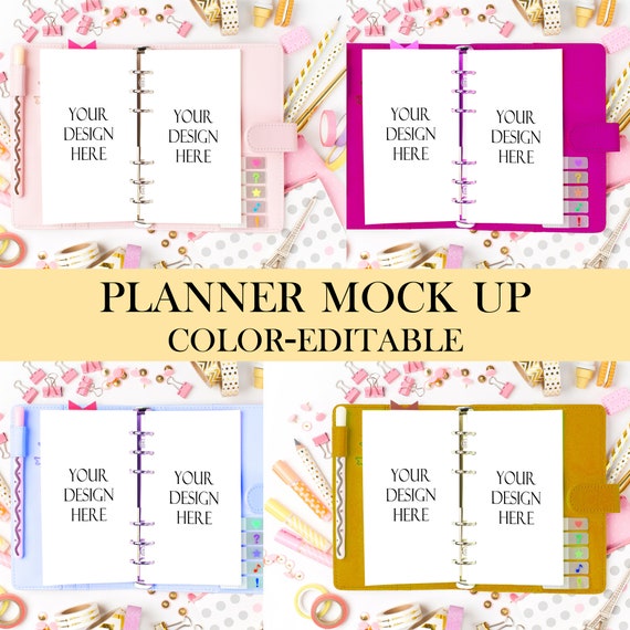 Planner Mockup Editable Color Planner Mockup PSD File With Etsy UK