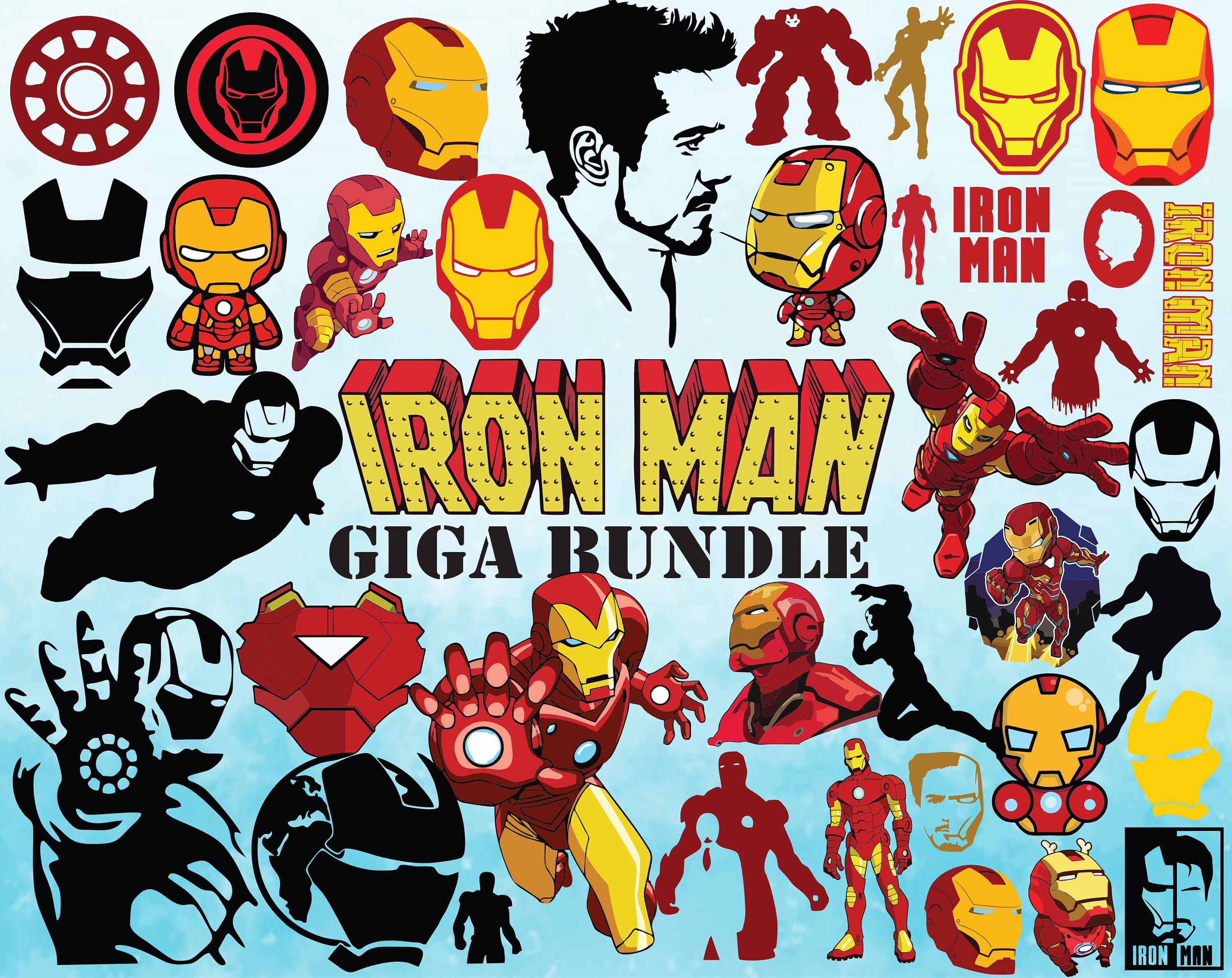 iron man svgpngdxfiron man bundle svgpngdxfmarvel etsy