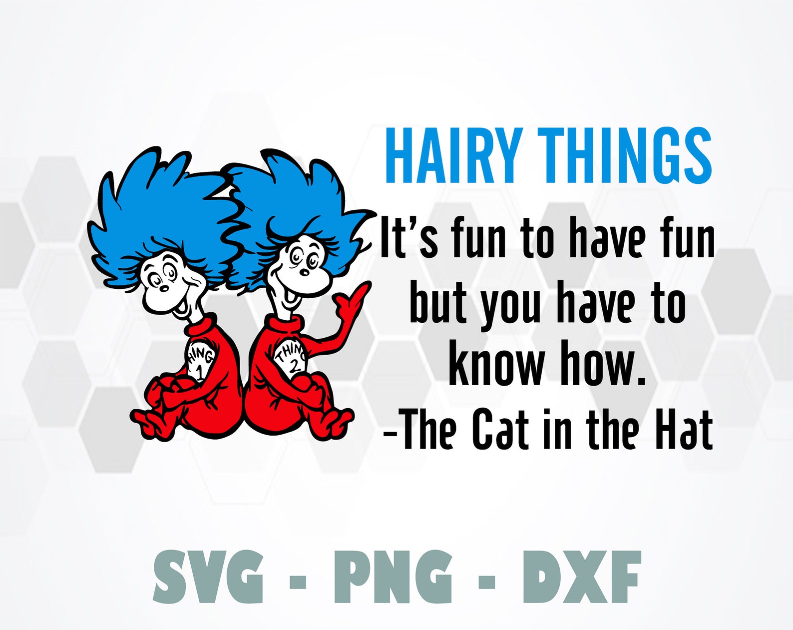Cat in the hat quote 2.0 svgpngdxfdr seuss Etsy