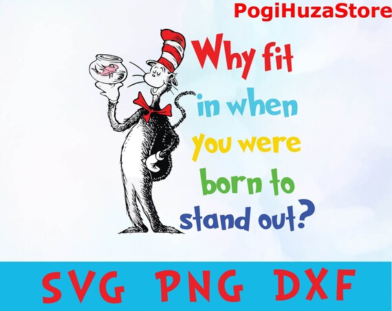Download Cat In The Hat Svgpngdxfdr Seuss Svgpngdxfquotes Dr Etsy PSD Mockup Templates