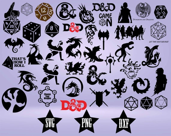 DnD digital files svgdxf png Dungeons & Dragons svg png | Etsy