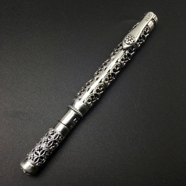 S915 Silver Ballpoint Pen Man And Woman Vintage And Elegant S925 Silver Business Signature Pen High Quality