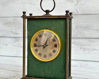 Horloge de bureau vintage Molnija, URSS années 1960, horloge mécanique soviétique restaurée et fonctionnelle, rare objet de décoration rétro, pièce de collection, cadeau URSS