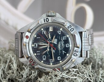 Montre-bracelet Wostok Vostok Amphibian Komandirskie. Montre militaire. Cadeau pour lui !