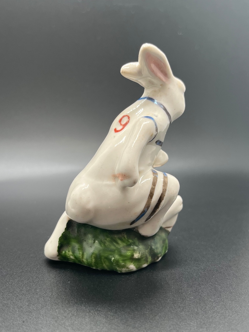 Vintage Ukrainian Original Porcelain Sculpture, Football Player Rabbit ...