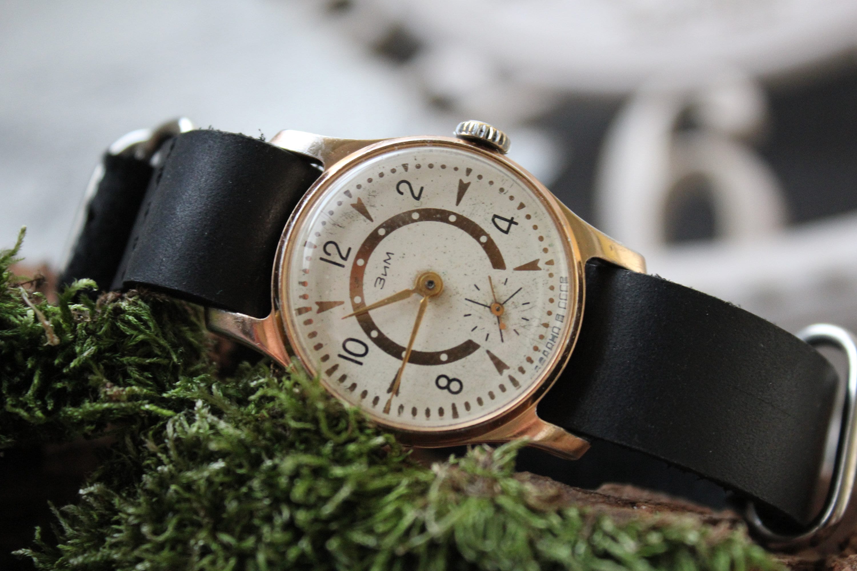 Montre Vintage Pobeda Zim Mécanique 1950 – Homme, Bracelet Neuf, Fonctionnement Parfait