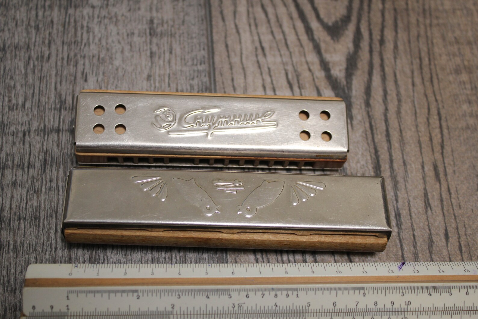 OLD VINTAGE HARMONICAS 2 pieces Wooden Harmonica / Soviet Etsy