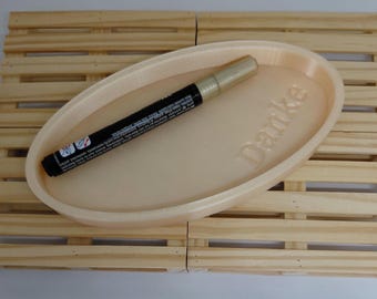 3D printing tray, decorative plate, oval bowl, thank you, digital file, commercial use, PLA, PETG, jewelry tray, 3D model, 3D printing
