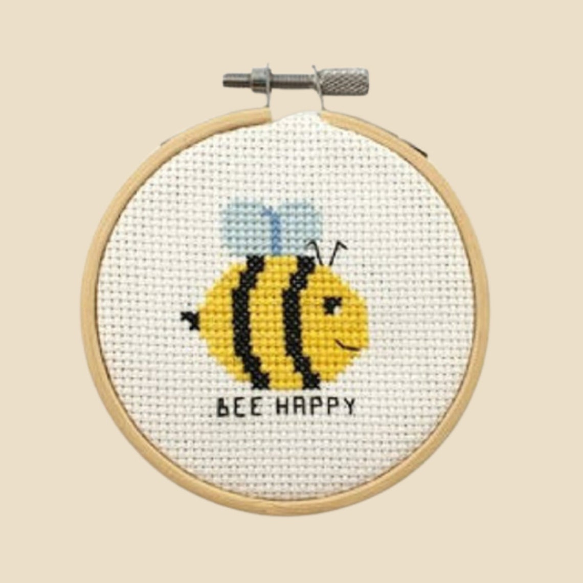 Bee happy Cross Stitch pattern be happy pattern bee cross Etsy