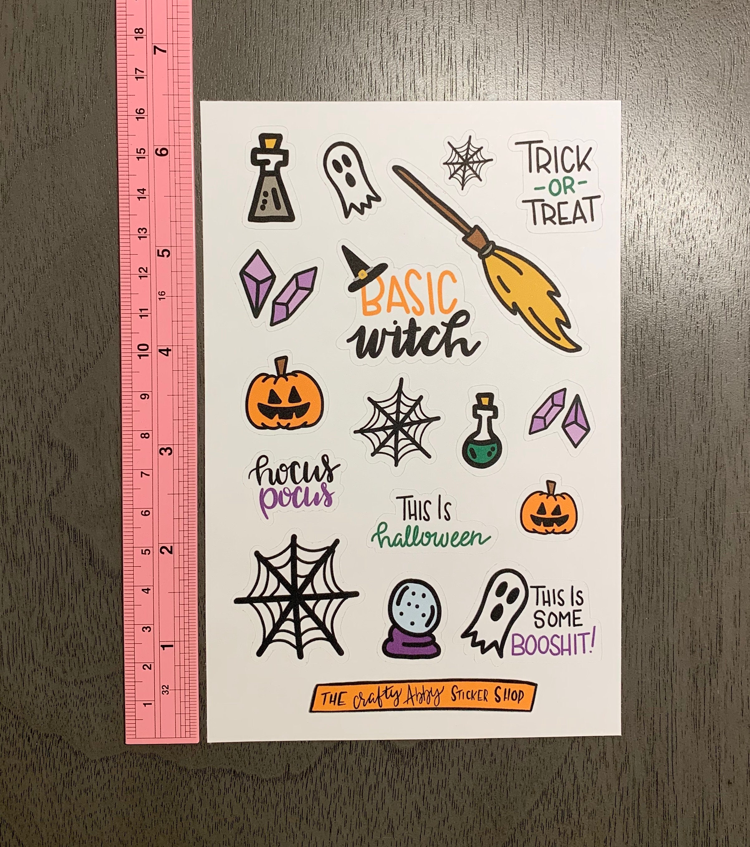 Basic Witch Halloween Stickers Etsy