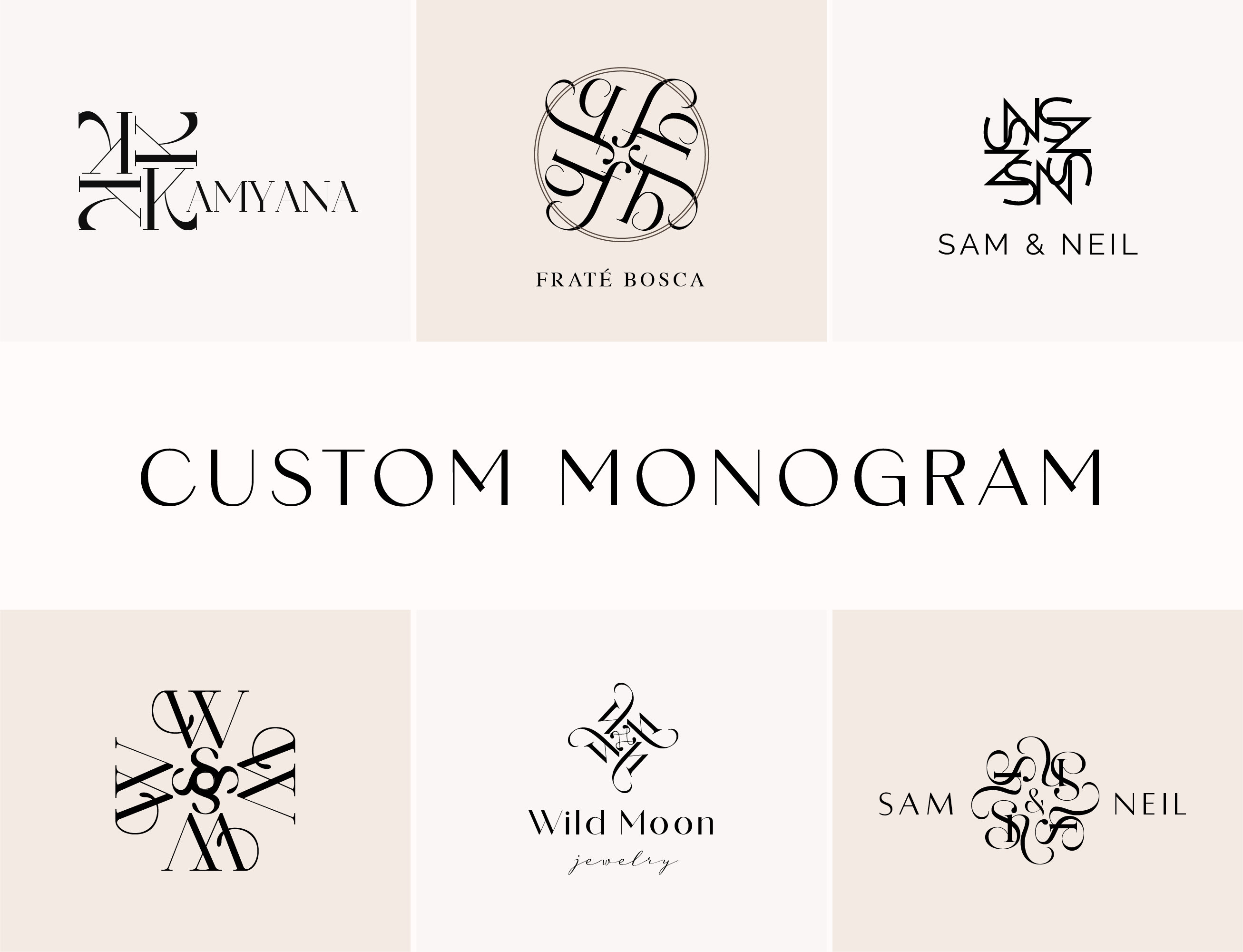 Free to use and customize monogram logo templates