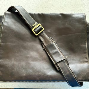 vintage Sac messager/sac à bandoulière/sac pour ordinateur portable « Harvard » Visconti