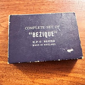 HP Gibson & Sons Bezique kaartspel complete boxset