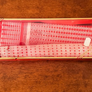 Retro Maxim Umbrella & Scarf Set Red White in Original Box