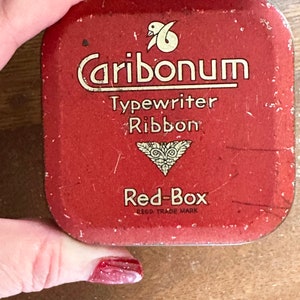 Collectable Vintage Caribonum Typewriter Ribbon Tin