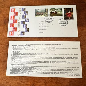 1967 GPO First Day Cover – British Painters | Vintage Postal Collectible