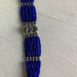 Vintage Blue Multi Strand Ethnic Bracelet