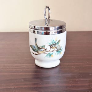 Royal Worcester &#39;Birds&#39; Egg Coddler | Utensílios de cozinha vintage em porcelana inglesa