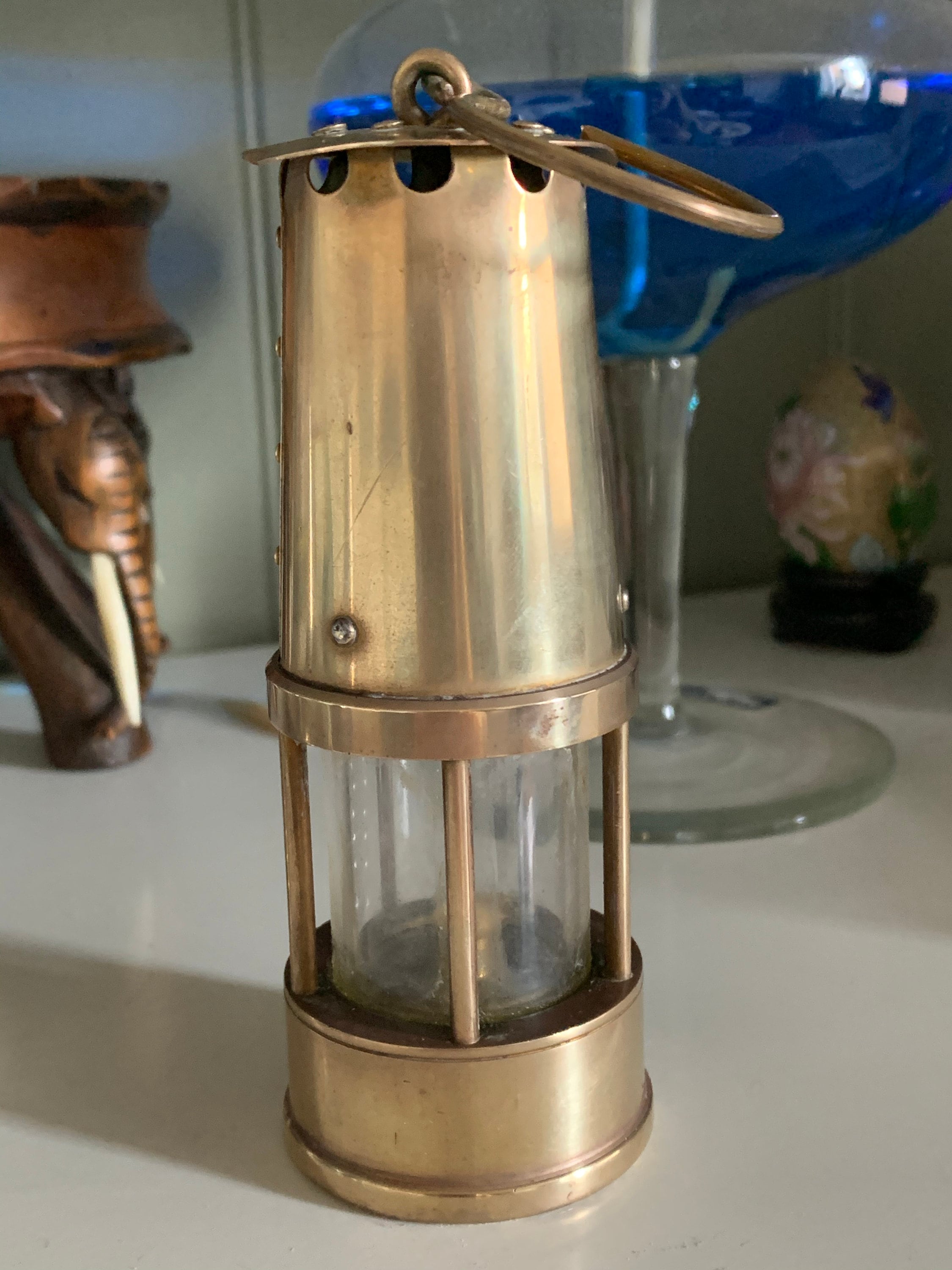 Protector Lamp & Lighting CO. Brass Miners Lamp Lantern TYPE 6 ECCLES Rare  Light