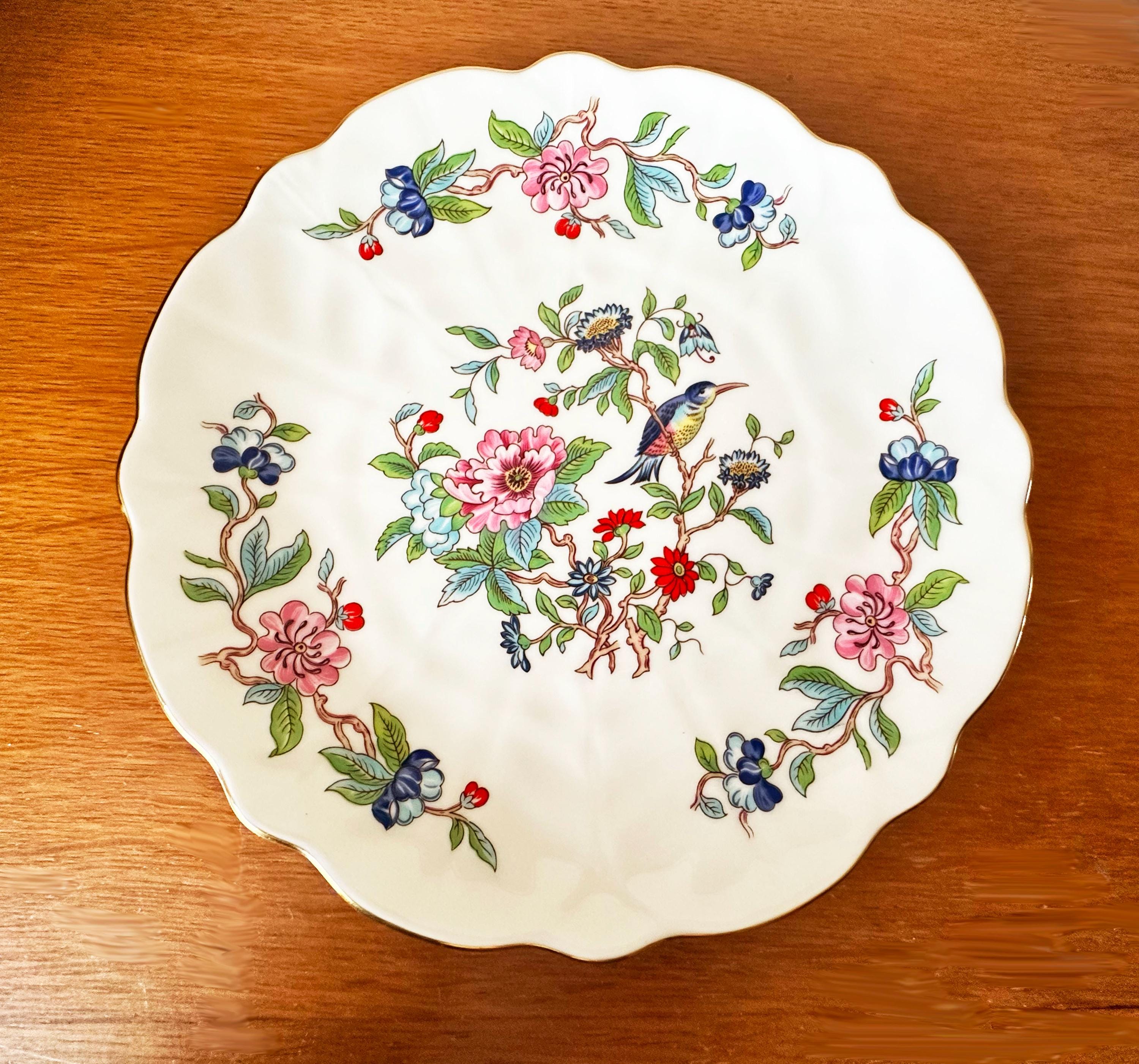 Aynsley Fine Bone China 'pembroke' Plate & Cheese Knife in