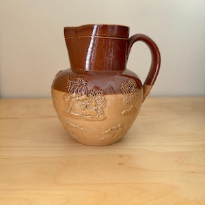 Antique Royal Doulton Lambeth Harvest Ware Salt Glaze Jug – Circa 1858–1910