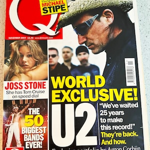 Q Magazine November 2004 Issue 220 Bono U2 Joss Stone Queen