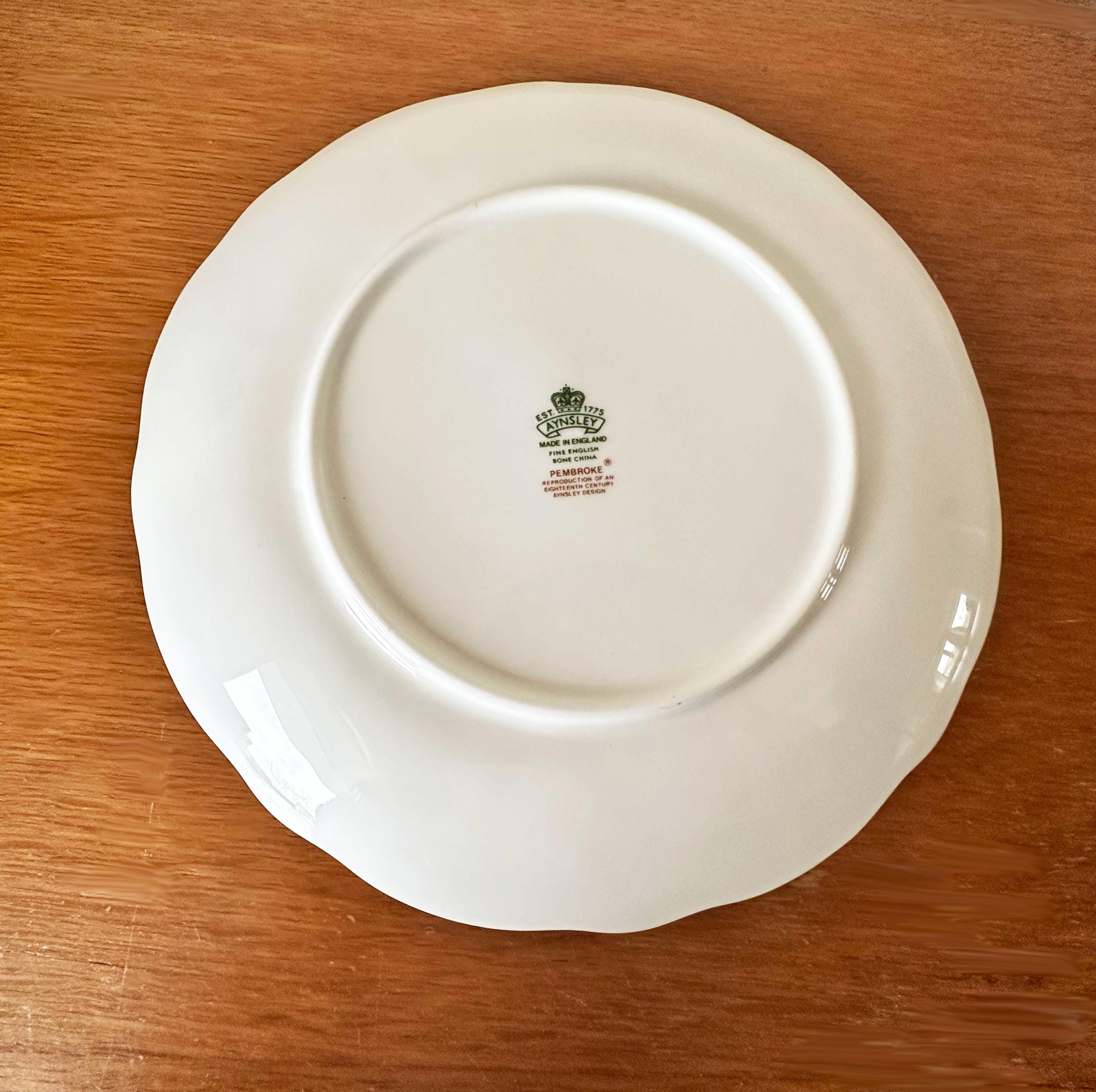 Aynsley Fine Bone China 'pembroke' Plate & Cheese Knife in