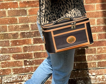 Retro 1990s Phoenix London Vanity Case – Travel Beauty Box / Makeup Storage