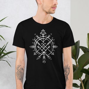 BALTIC RUNES | Classic Unisex T-shirt | Latvian Folk Ornaments | Baltic Pagan Symbols