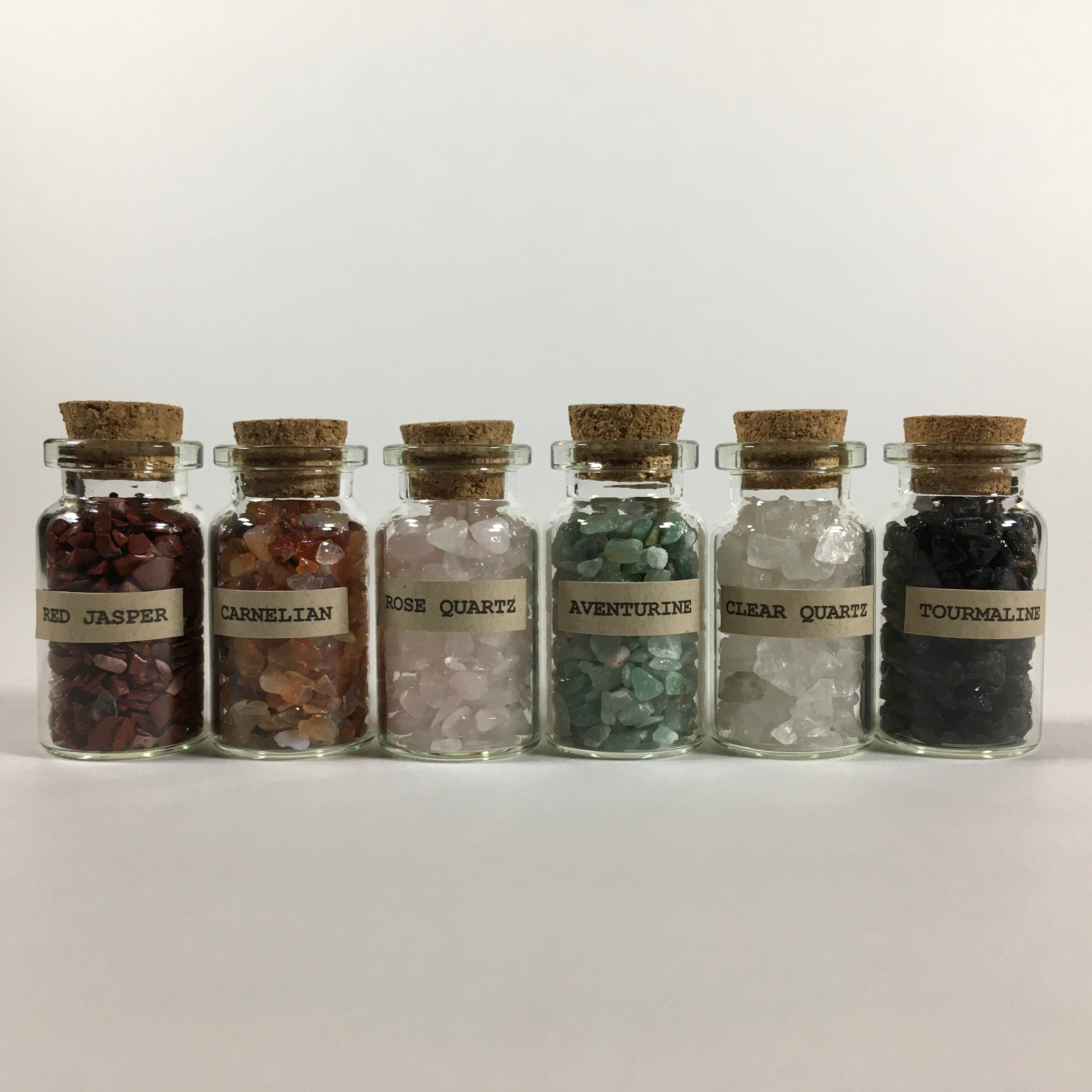CRUSHED GEMSTONES 6 pack candle magick adornment