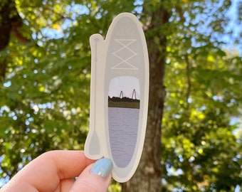 Paddle Board Sticker - Charleston South Carolina Sticker- Adventure Stickers - SUP accesories - sewcutebyaddiek