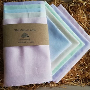 Candy  Pastels Hankies Handkerchiefs - Cotton set 5