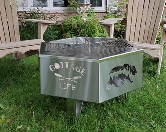 Stainless Steel Fire Pit - Cottage Life Design