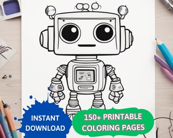Printable Cute Robot Coloring 150+ Pages