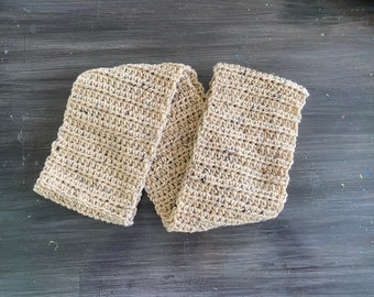 Neutral Tone Tweed Infinity Scarf