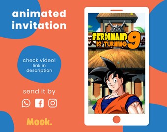 Dragon Ball Invite Etsy